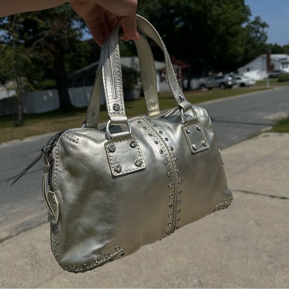 Vintage Y2K Michael Kors Studded Metallic Handbag - Picture 1 of 11